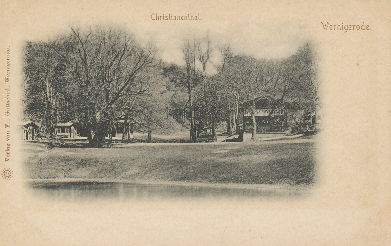 oberster Teich im Christianental, Ansichtskarte um 1900
